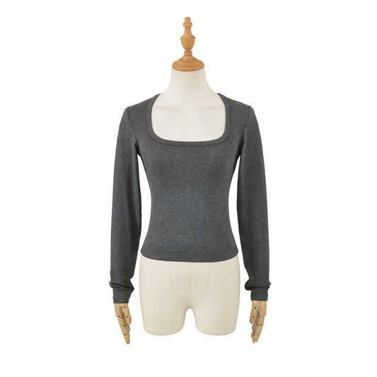 Slim Fit Top z U-Neck