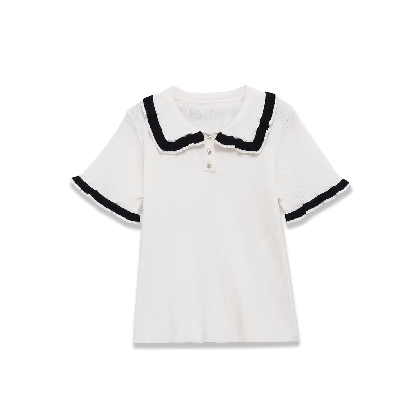 Fashionable T-shirt with a polo collar