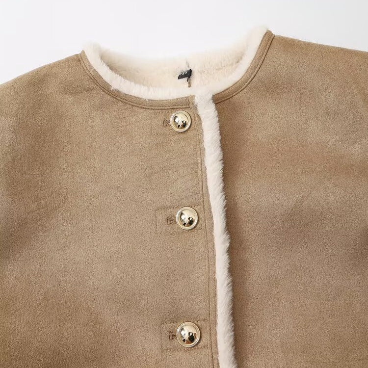 Sweter Literary Retro Loose Fit – Camel