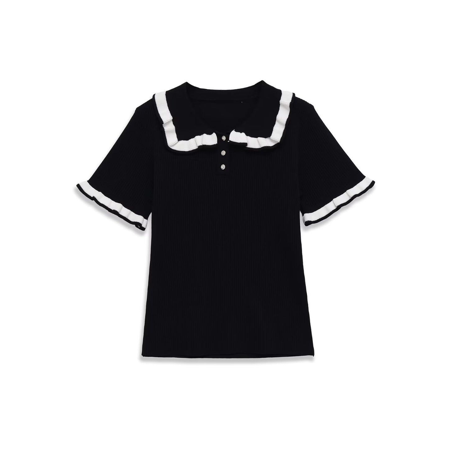 Fashionable T-shirt with a polo collar